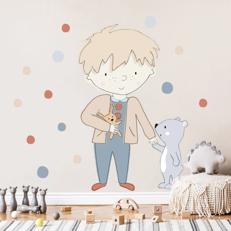 teddy szary | naklejka. naklejka dla dzieci. dekoracje pokoju