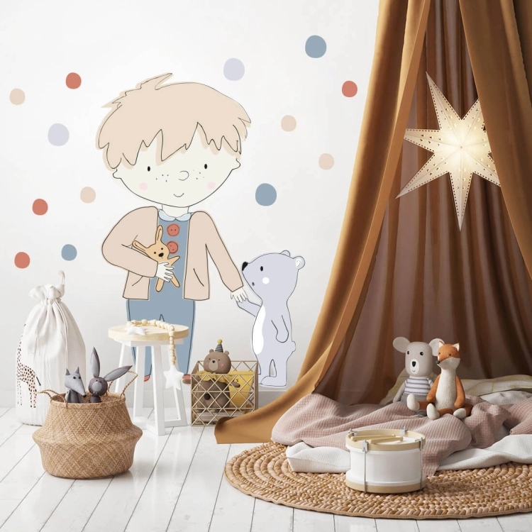 teddy szary | naklejka. naklejka dla dzieci. dekoracje pokoju