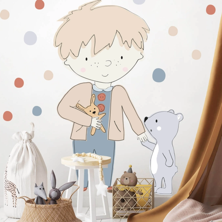 teddy szary | naklejka. naklejka dla dzieci. dekoracje pokoju