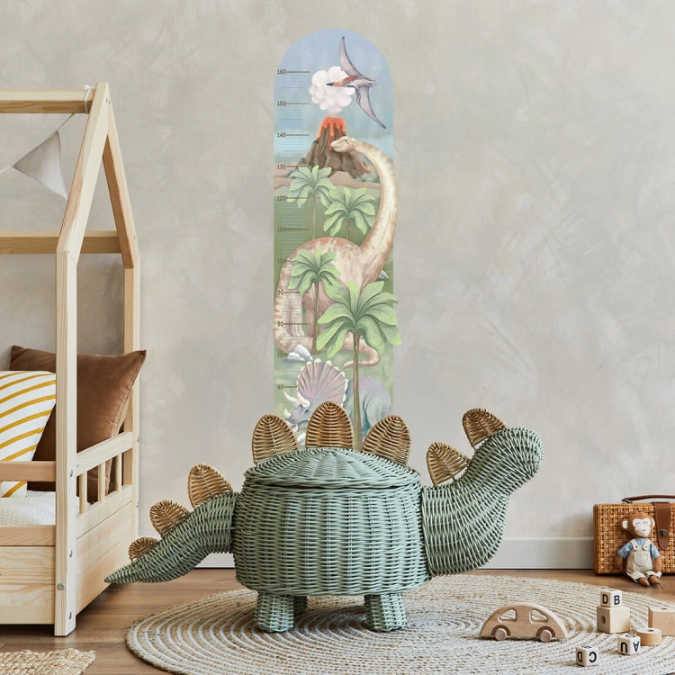 naklejka miarka wzrostu dinozaury | naklejki na ścianę. naklejki dla dzieci. dekoracje pokoju