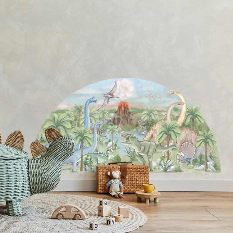 naklejka dinozaury / naklejki na ścianę z dinozaurami / naklejki dla dzieci