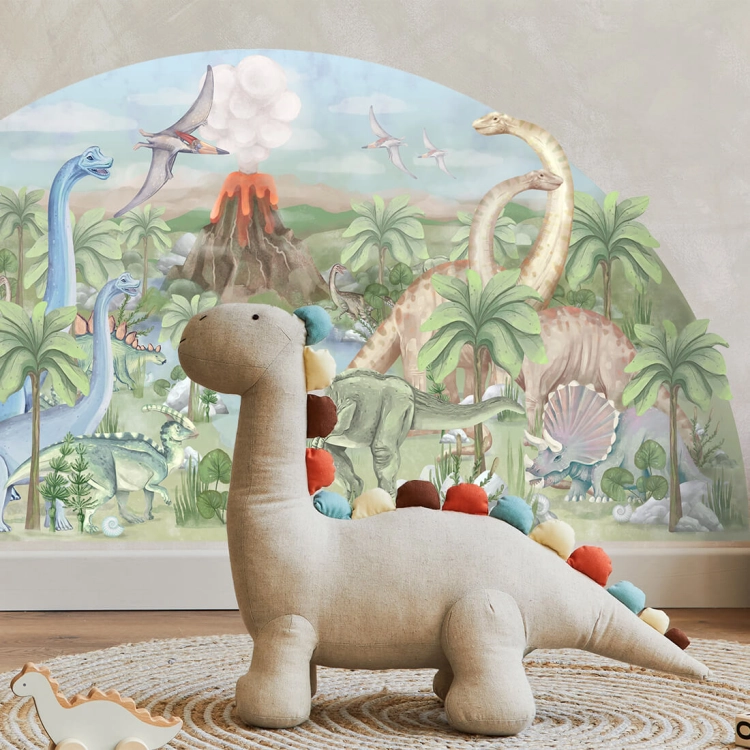 naklejka dinozaury / naklejki na ścianę z dinozaurami / naklejki dla dzieci