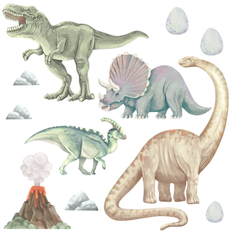 naklejka dinozaury I | naklejki na ścianę. naklejki dla dzieci. dekoracje pokoju