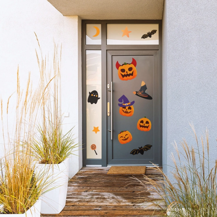 naklejki halloween, halloween naklejki na drzwi, halloween wystrój