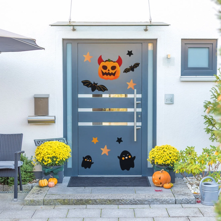 naklejki halloween, halloween naklejki na drzwi, halloween wystrój