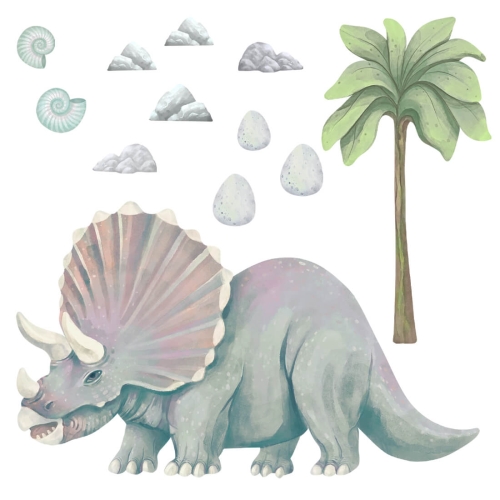 naklejka dinozaur triceratops XXL | naklejki na ścianę. naklejki dla dzieci. dekoracje pokoju