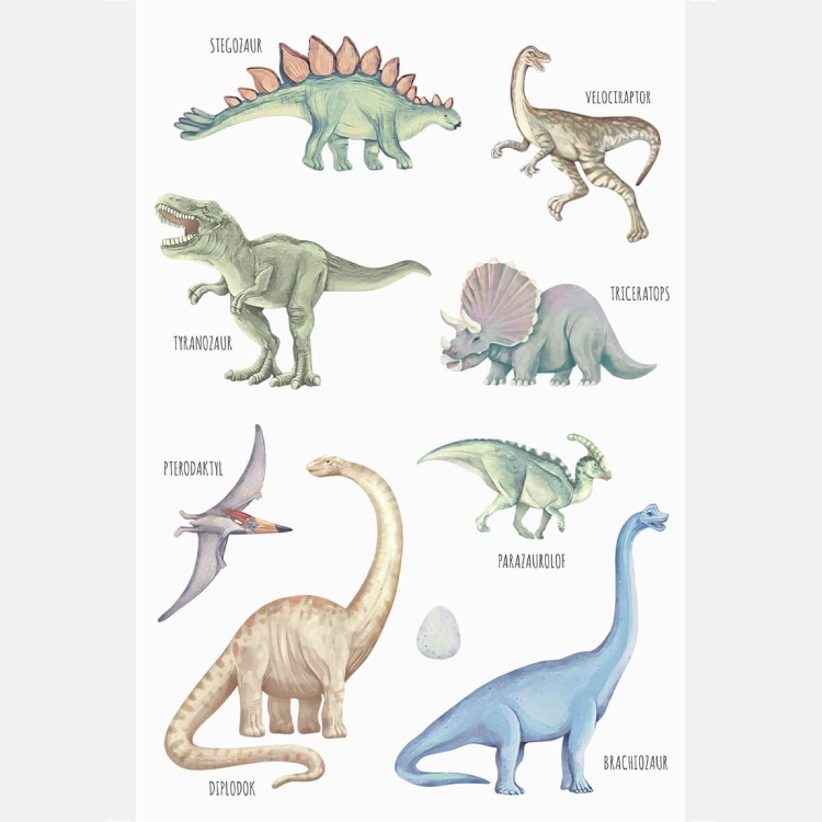 dinozaury | plakat. plakat dla dzieci. dekoracje pokoju
