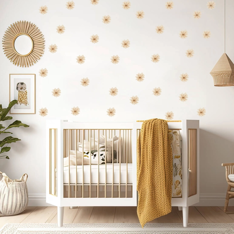 stokrotki boho | naklejki. naklejki dla dzieci. dekoracje pokoju
