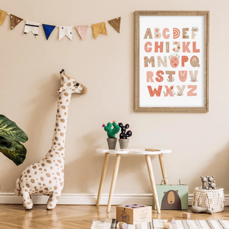 alfabet boho I | plakat. plakat dla dzieci. dekoracje pokoju