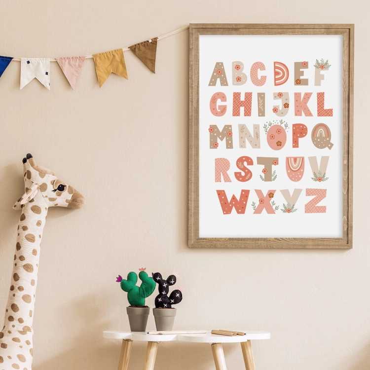 alfabet boho I | plakat. plakat dla dzieci. dekoracje pokoju