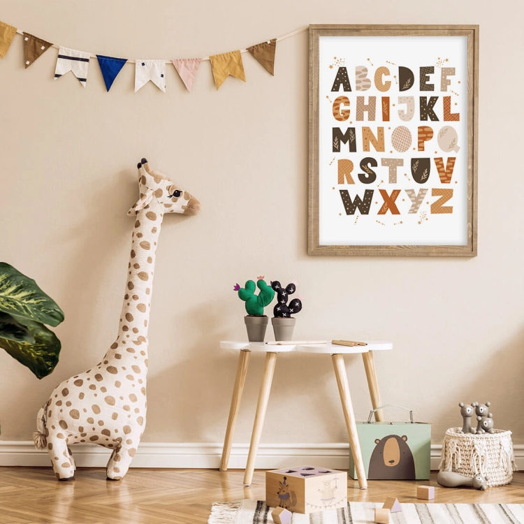 alfabet boho II | plakat. plakat dla dzieci. dekoracje pokoju