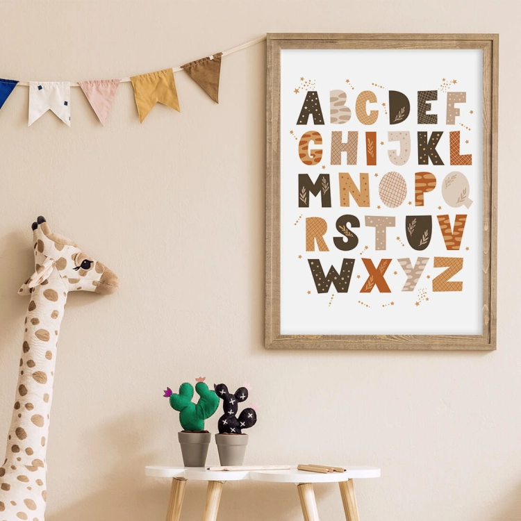 alfabet boho II | plakat. plakat dla dzieci. dekoracje pokoju
