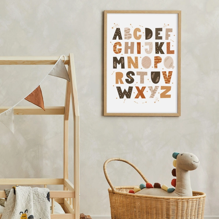 alfabet boho II | plakat. plakat dla dzieci. dekoracje pokoju