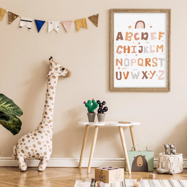 alfabet boho III | plakat. plakat dla dzieci. dekoracje pokoju