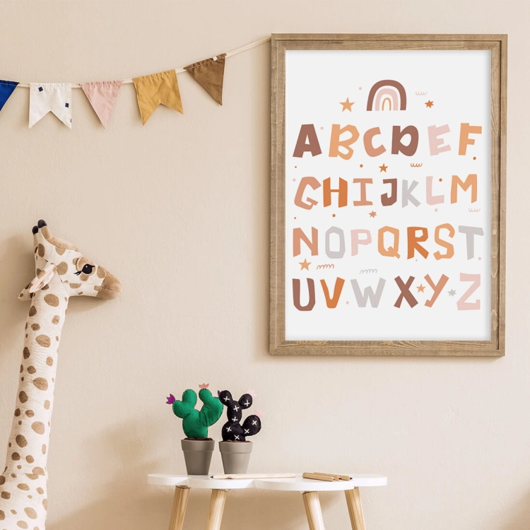 alfabet boho III | plakat. plakat dla dzieci. dekoracje pokoju