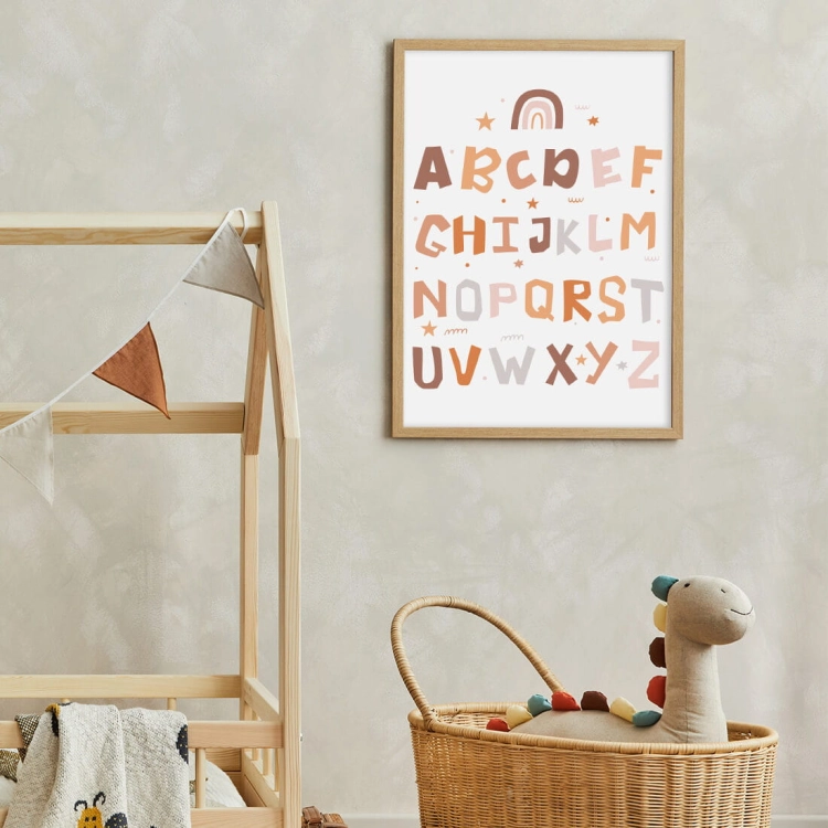 alfabet boho III | plakat. plakat dla dzieci. dekoracje pokoju