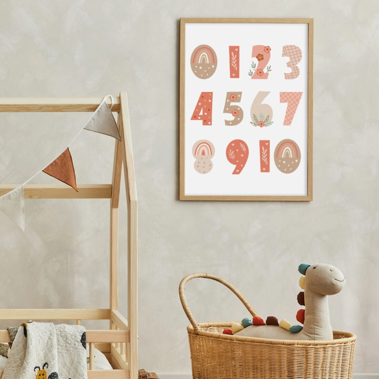 liczby boho I | plakat. plakat dla dzieci. dekoracje pokoju