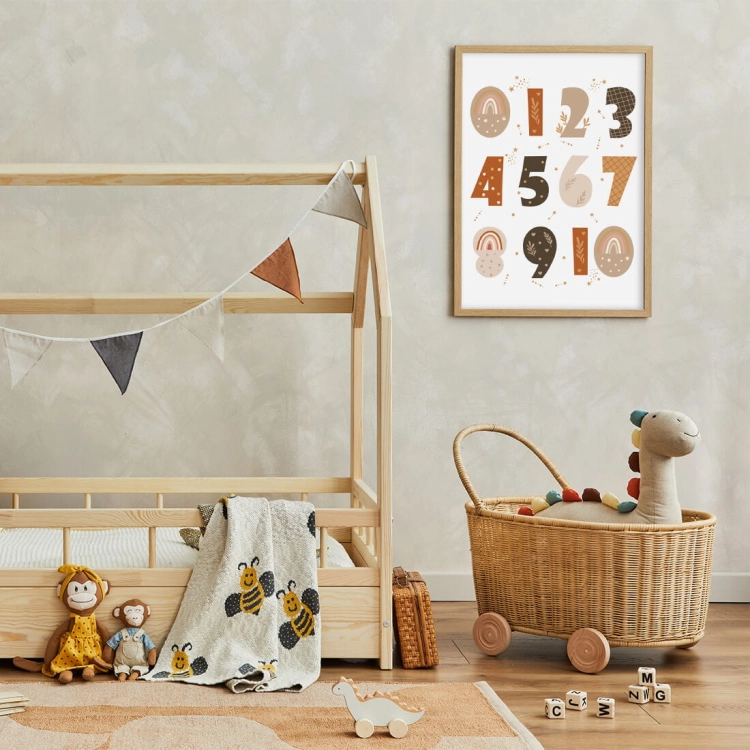 liczby boho II | plakat. plakat dla dzieci. dekoracje pokoju