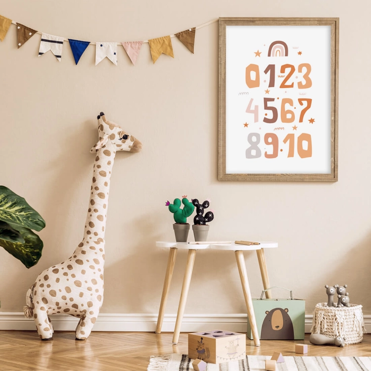 liczby boho III | plakat. plakat dla dzieci. dekoracje pokoju