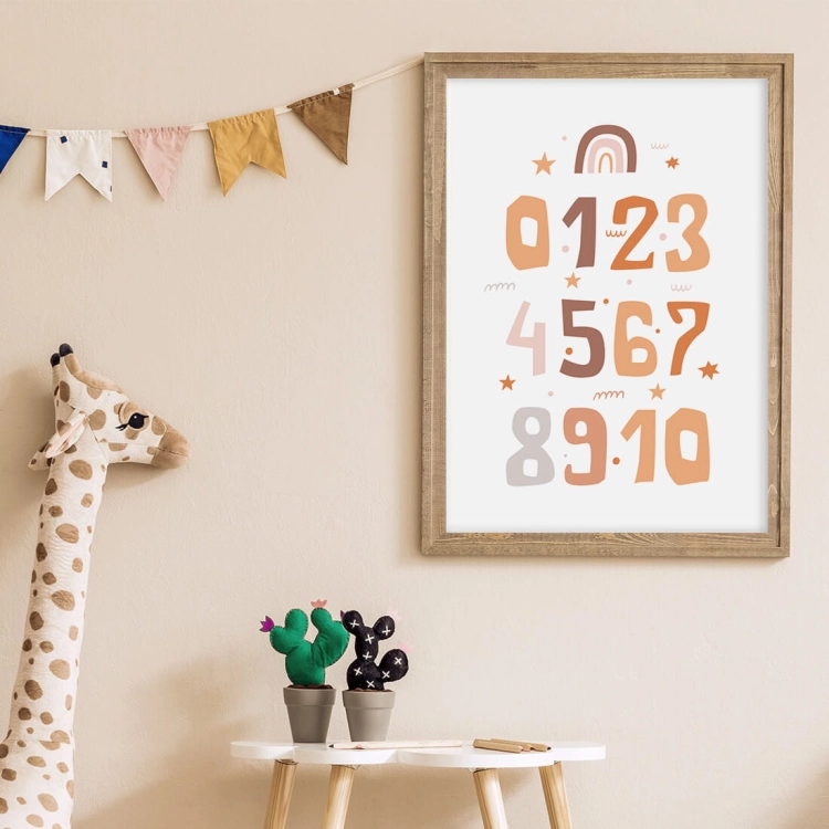 liczby boho III | plakat. plakat dla dzieci. dekoracje pokoju