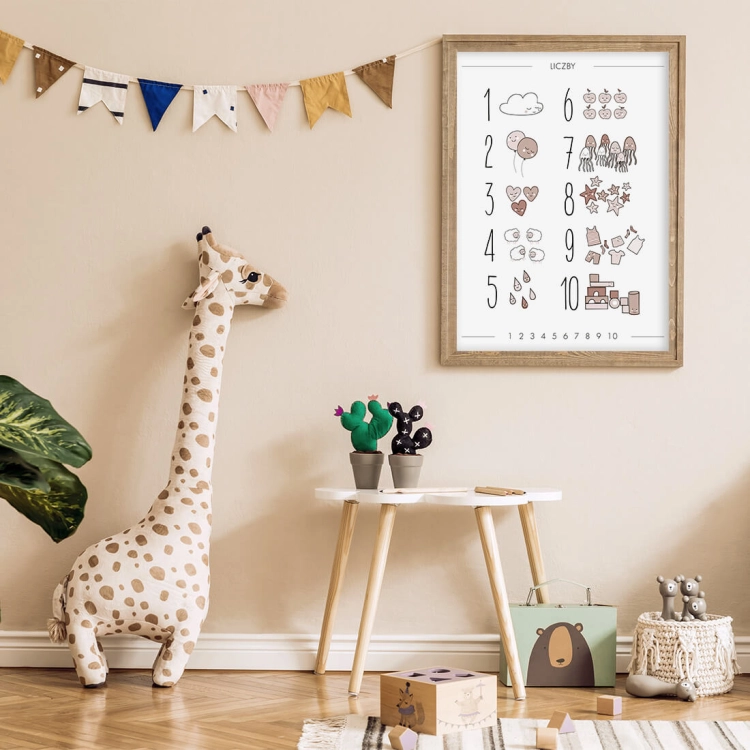 liczby boho IV | plakat. plakat dla dzieci. dekoracje pokoju