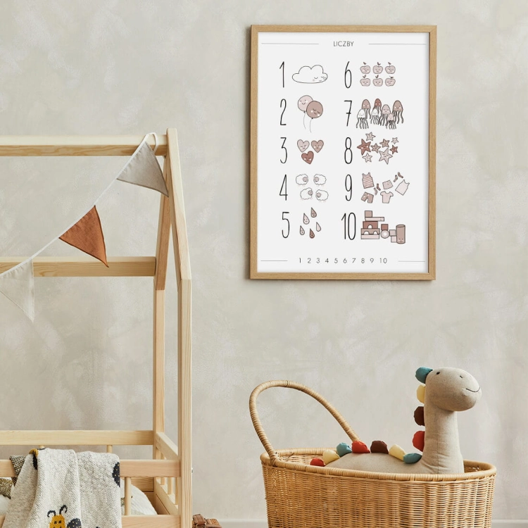 liczby boho IV | plakat. plakat dla dzieci. dekoracje pokoju