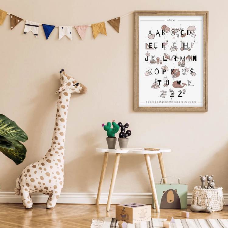 alfabet boho IV | plakat. plakat dla dzieci. dekoracje pokoju