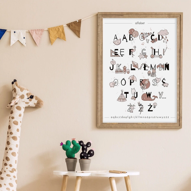 alfabet boho IV | plakat. plakat dla dzieci. dekoracje pokoju