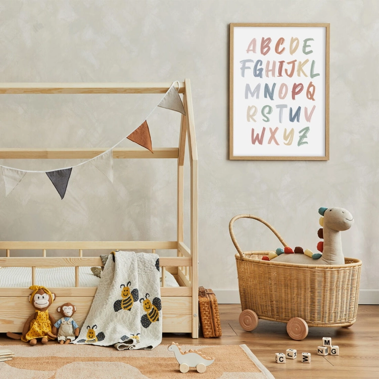 alfabet boho V | plakat. plakat dla dzieci. dekoracje pokoju