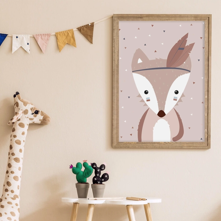 lisek apacz boho | plakat. plakat dla dzieci. dekoracje pokoju