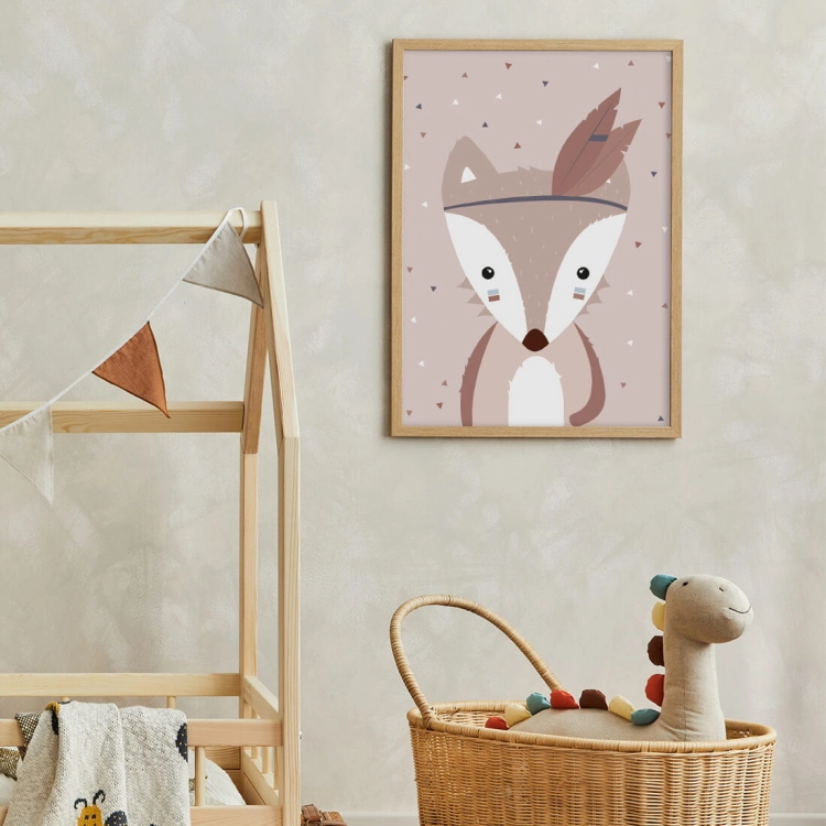 lisek apacz boho | plakat. plakat dla dzieci. dekoracje pokoju
