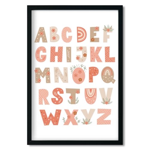 alfabet boho I | plakat. plakat dla dzieci. dekoracje pokoju