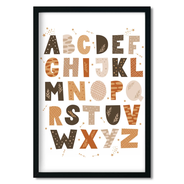 alfabet boho II | plakat. plakat dla dzieci. dekoracje pokoju