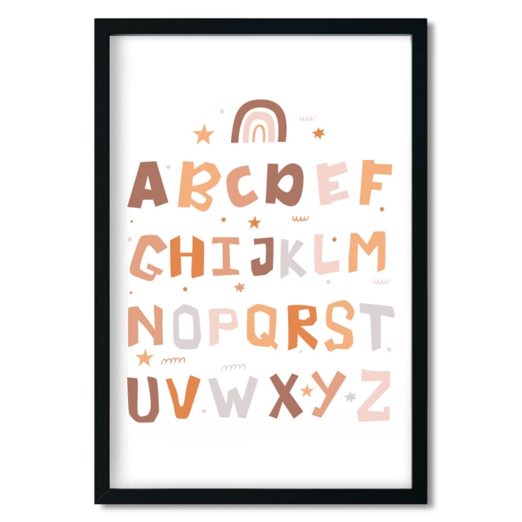 alfabet boho III | plakat. plakat dla dzieci. dekoracje pokoju