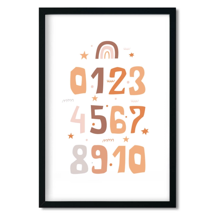 liczby boho III | plakat. plakat dla dzieci. dekoracje pokoju