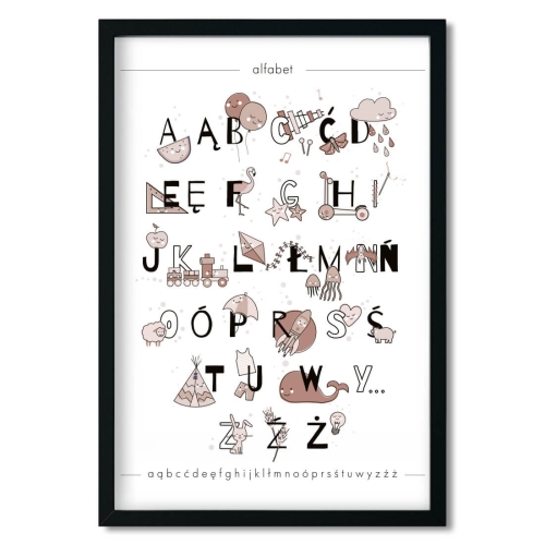 alfabet boho IV | plakat. plakat dla dzieci. dekoracje pokoju