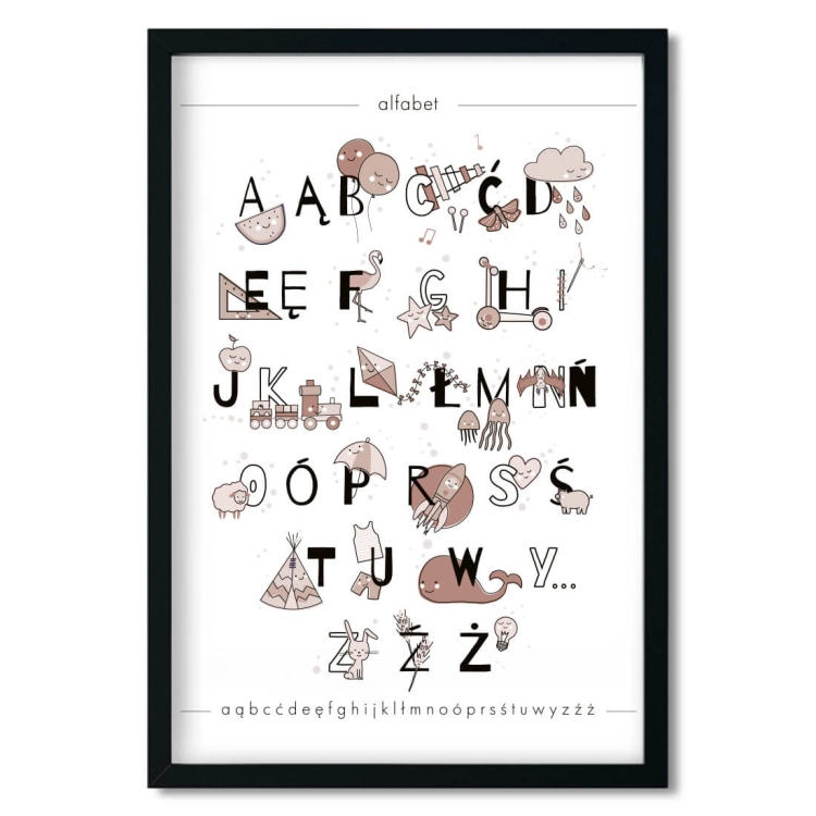 alfabet boho IV | plakat. plakat dla dzieci. dekoracje pokoju