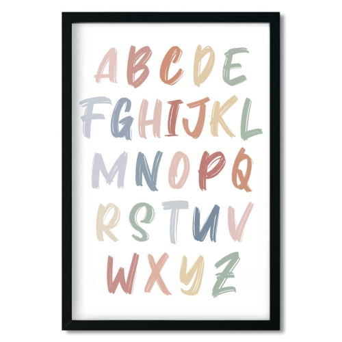 alfabet boho V | plakat. plakat dla dzieci. dekoracje pokoju