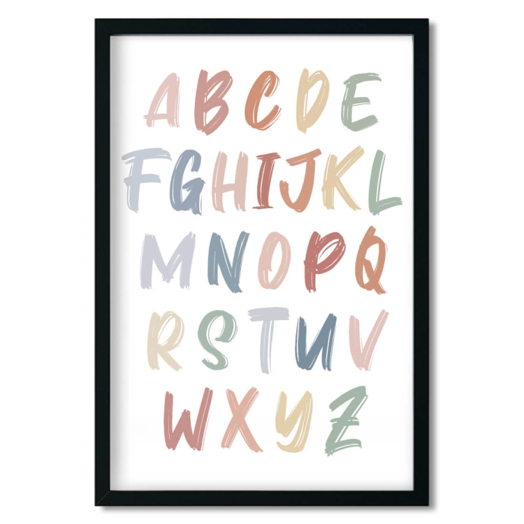 alfabet boho V | plakat. plakat dla dzieci. dekoracje pokoju