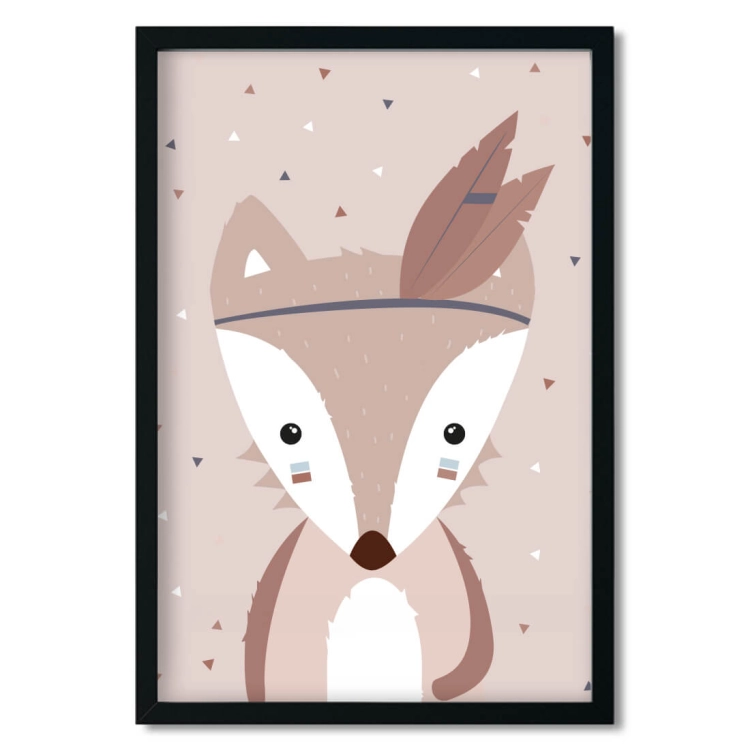 lisek apacz boho | plakat. plakat dla dzieci. dekoracje pokoju