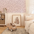 tapeta dla dzieci | stokrotki - różowa