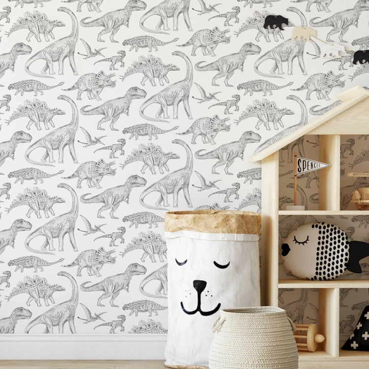 tapeta dinozaury / tapeta z dinozaurami / tapeta dla dzieci / tapeta pastelowe love