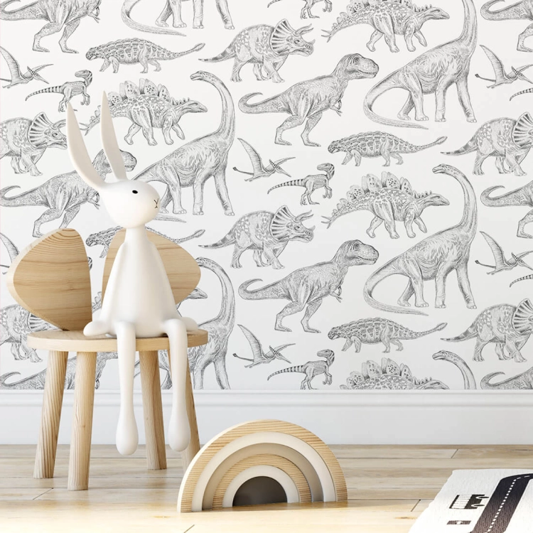 tapeta dinozaury / tapeta z dinozaurami / tapeta dla dzieci / tapeta pastelowe love