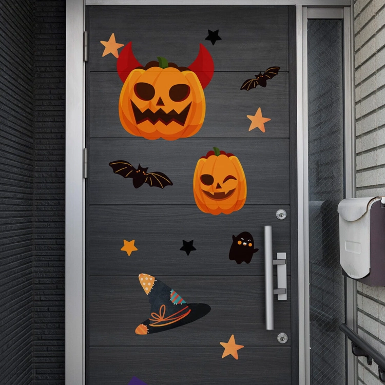 naklejki halloween, halloween naklejki na drzwi, halloween wystrój