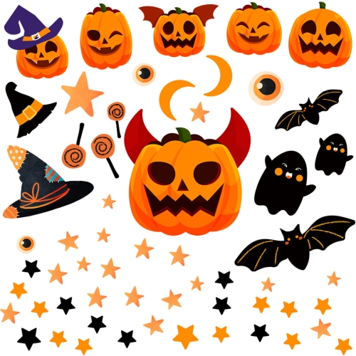 naklejki halloween, halloween naklejki na drzwi, halloween wystrój
