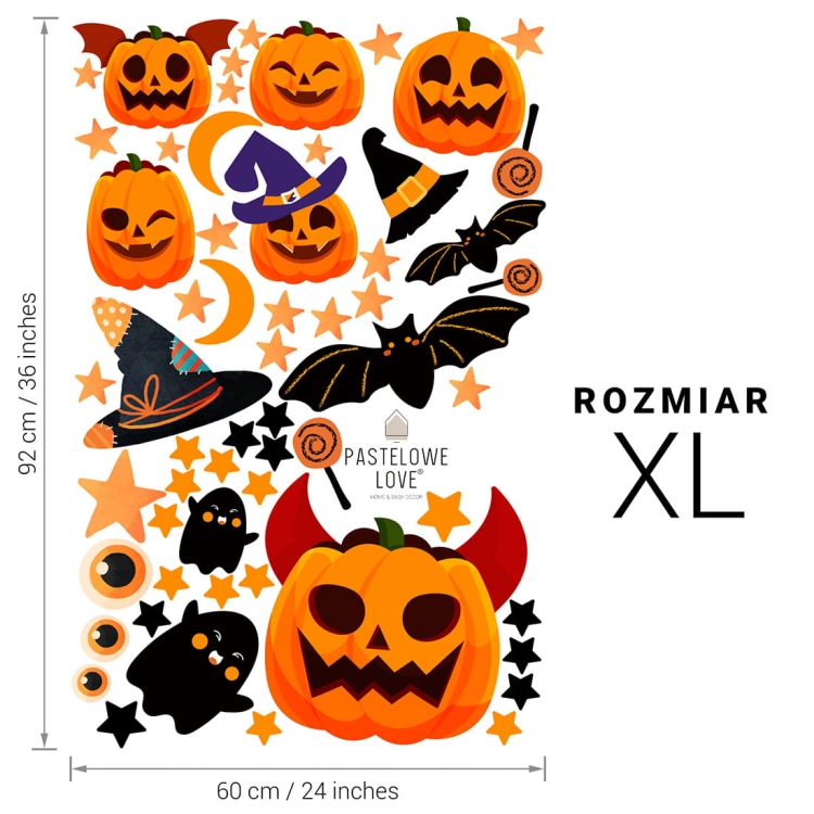 naklejki halloween, halloween naklejki na drzwi, halloween wystrój