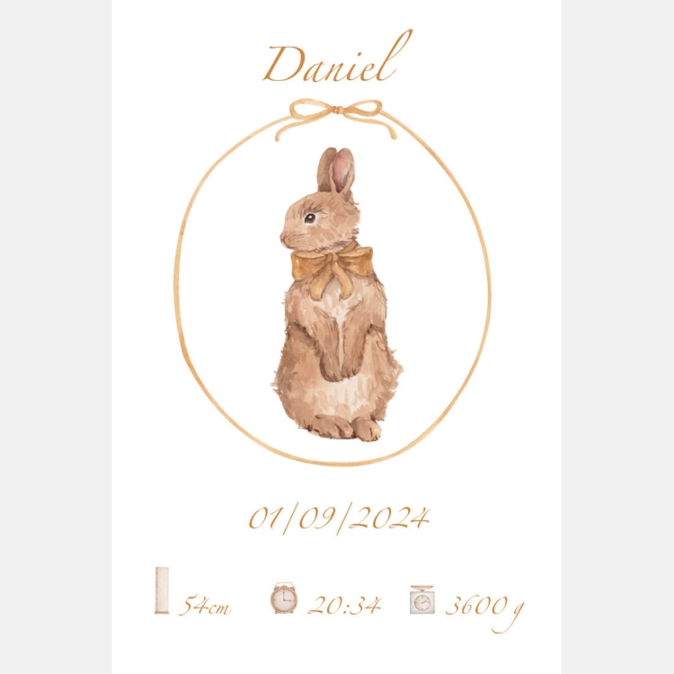 metryczka dla dziecka / metryczka dla dziewczynki / metryczka dla chłopca / personalizowana metryczka