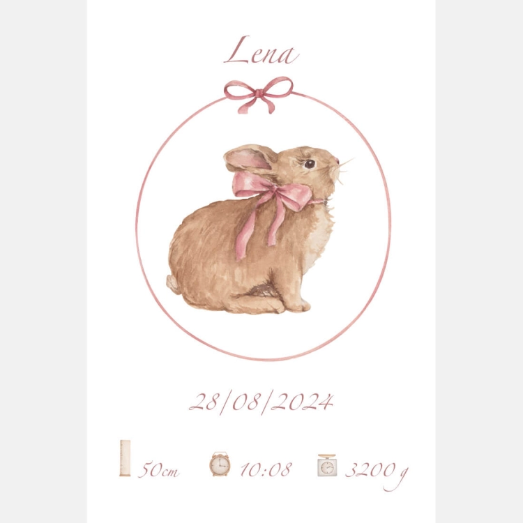 metryczka dla dziecka / metryczka dla dziewczynki / personalizowana metryczka