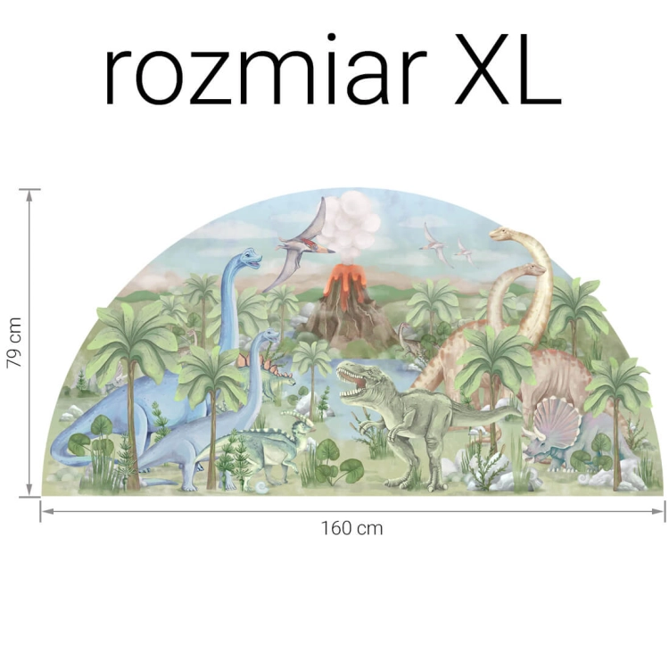 naklejka dinozaury / naklejki na ścianę z dinozaurami / naklejki dla dzieci