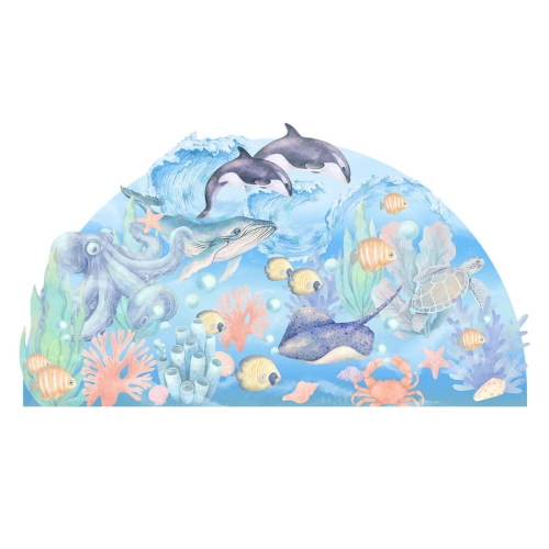 naklejka ocean / naklejka na ścianę z rybami / dekoracje pokoju